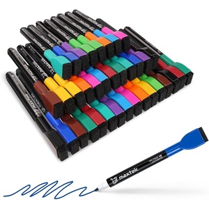 image:imagemaxtek 60 Count Magnetic Dry Erase Markers Fine Tip 6 Colors Low Odor Whiteboard Markers with Builtin Eraser36 Count 12 Colors