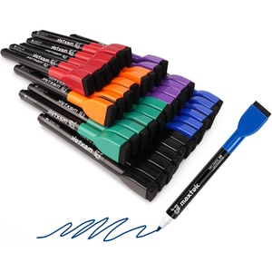 image:imagemaxtek 60 Count Magnetic Dry Erase Markers Fine Tip 6 Colors Low Odor Whiteboard Markers with Builtin Eraser36 Count 6 Colors