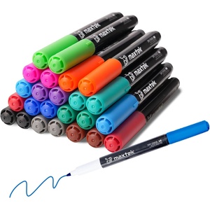 image:imagemaxtek Dry Erase Markers Ultra Fine Tip 07mm Low Oror Extra Fine Point Dry Erase Markers for Planning Whiteboard Calendar Boards 6 Count24 Count 12 Colors