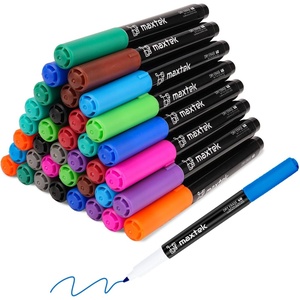 image:imagemaxtek Dry Erase Markers Ultra Fine Tip 07mm Low Oror Extra Fine Point Dry Erase Markers for Planning Whiteboard Calendar Boards 6 Count36 Count 12 Colors