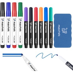 image:imagemaxtek Low Odor Dry Erase Markers Chisel Tip Whiteboard Markers Set 4 Count with 1 Magnetic EraserMixed Tips 11 Count
