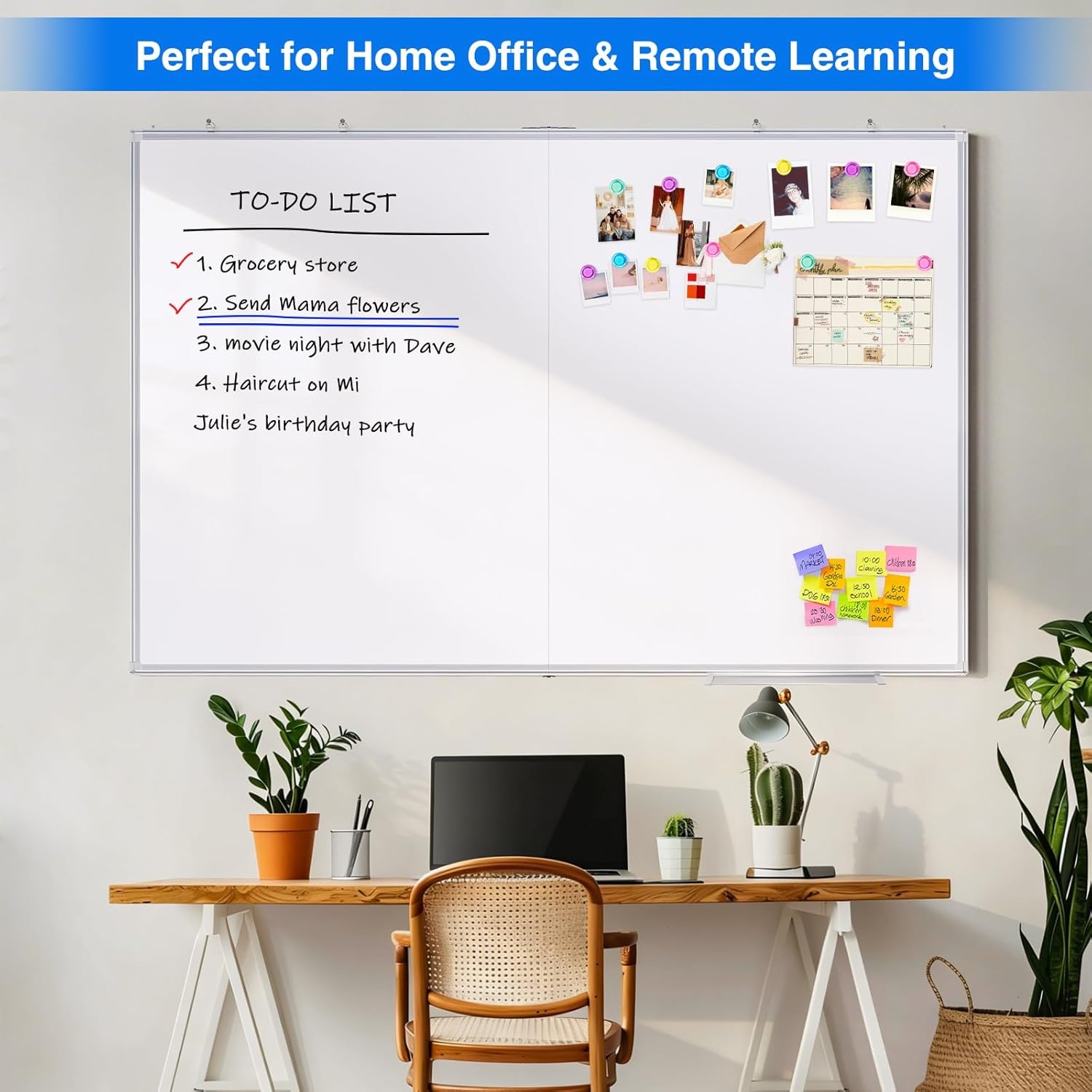 image:imageMagnetic White Board Dry Erase Board for Wall72 x 48 6ft x 4ft WallMounted Aluminum Frame Marker Board Foldable Portable Whiteboard with a Long Pen Tray for School Classroom Office amp Home48W x 36H