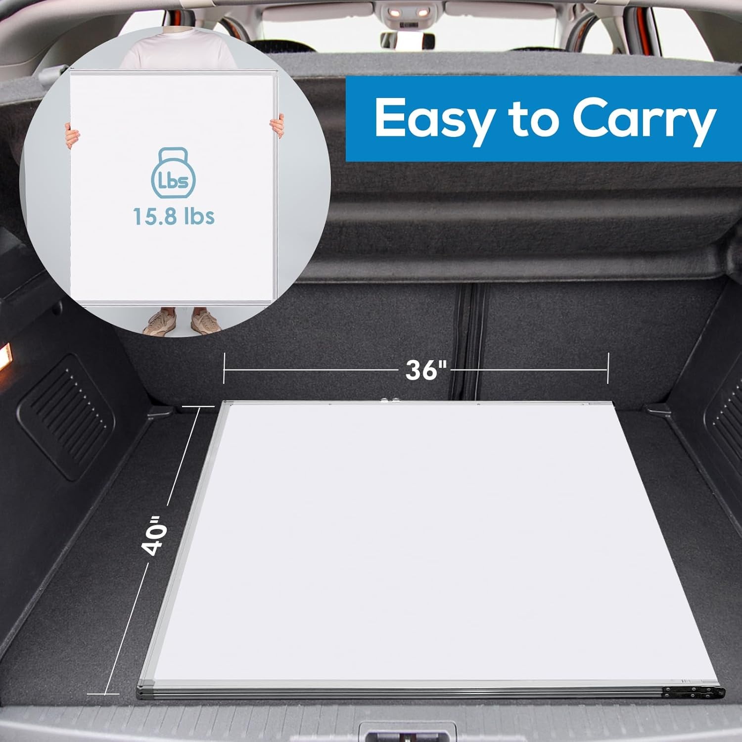 image:imageMagnetic White Board Dry Erase Board for Wall72 x 48 6ft x 4ft WallMounted Aluminum Frame Marker Board Foldable Portable Whiteboard with a Long Pen Tray for School Classroom Office amp Home72W x 40H