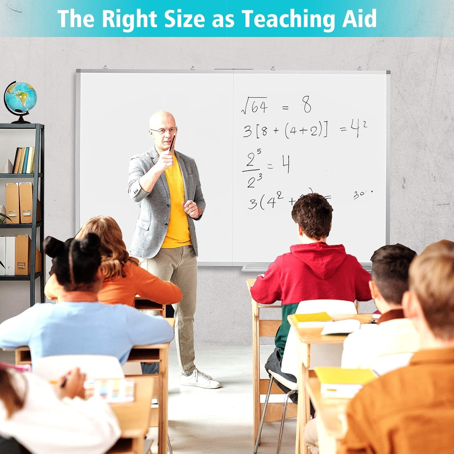 image:imageMagnetic White Board Dry Erase Board for Wall72 x 48 6ft x 4ft WallMounted Aluminum Frame Marker Board Foldable Portable Whiteboard with a Long Pen Tray for School Classroom Office amp Home60W x 40H