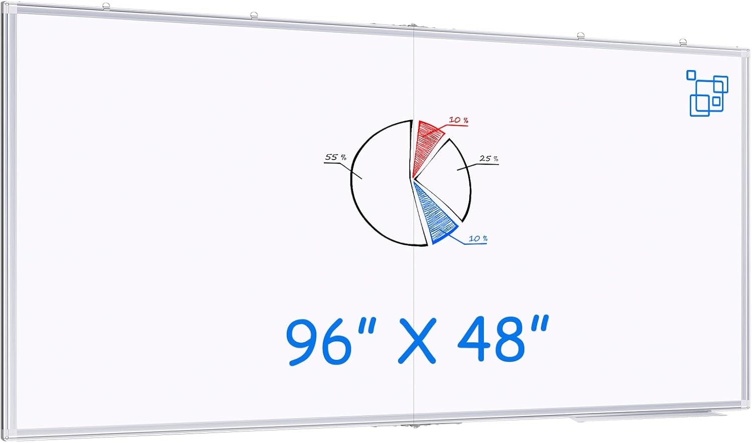 image:imageMagnetic White Board Dry Erase Board for Wall72 x 48 6ft x 4ft WallMounted Aluminum Frame Marker Board Foldable Portable Whiteboard with a Long Pen Tray for School Classroom Office amp Home96W x 48H