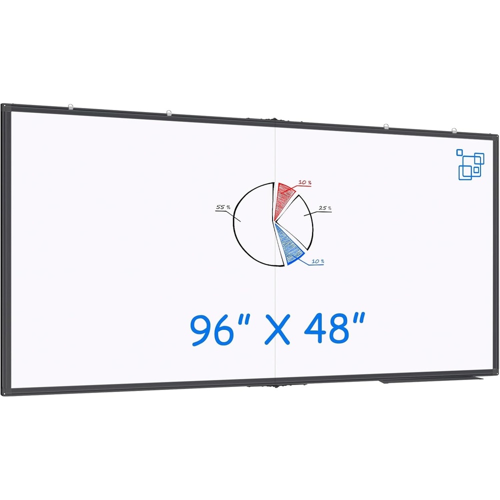 image:imageMagnetic White Board Dry Erase Board for Wall72 x 48 6ft x 4ft WallMounted Aluminum Frame Marker Board Foldable Portable Whiteboard with a Long Pen Tray for School Classroom Office amp Home96W x 48H