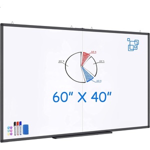 image:imageMagnetic White Board Dry Erase Board for Wall72 x 48 6ft x 4ft WallMounted Aluminum Frame Marker Board Foldable Portable Whiteboard with a Long Pen Tray for School Classroom Office amp Home60W x 40H