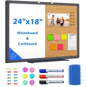 image:imagemaxtek Combination Board 36 x 24 Magnetic Whiteboard amp Cork Board Dry Erase Board Bulletin Combo Board for Home Office Classroom 3 x 2 Wall Mounted Memo Message BoardBlack