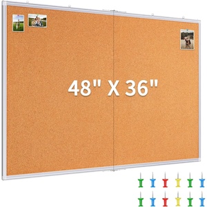 image:imagemaxtek Large Cork Board 48 x 36 in Bulletin Board for Walls 4x 3 Extra Aluminum Framed Corkboard Foldable Wall Mounted Pin Memo Notice Cork Board for Office Home Wall Display48 x 36