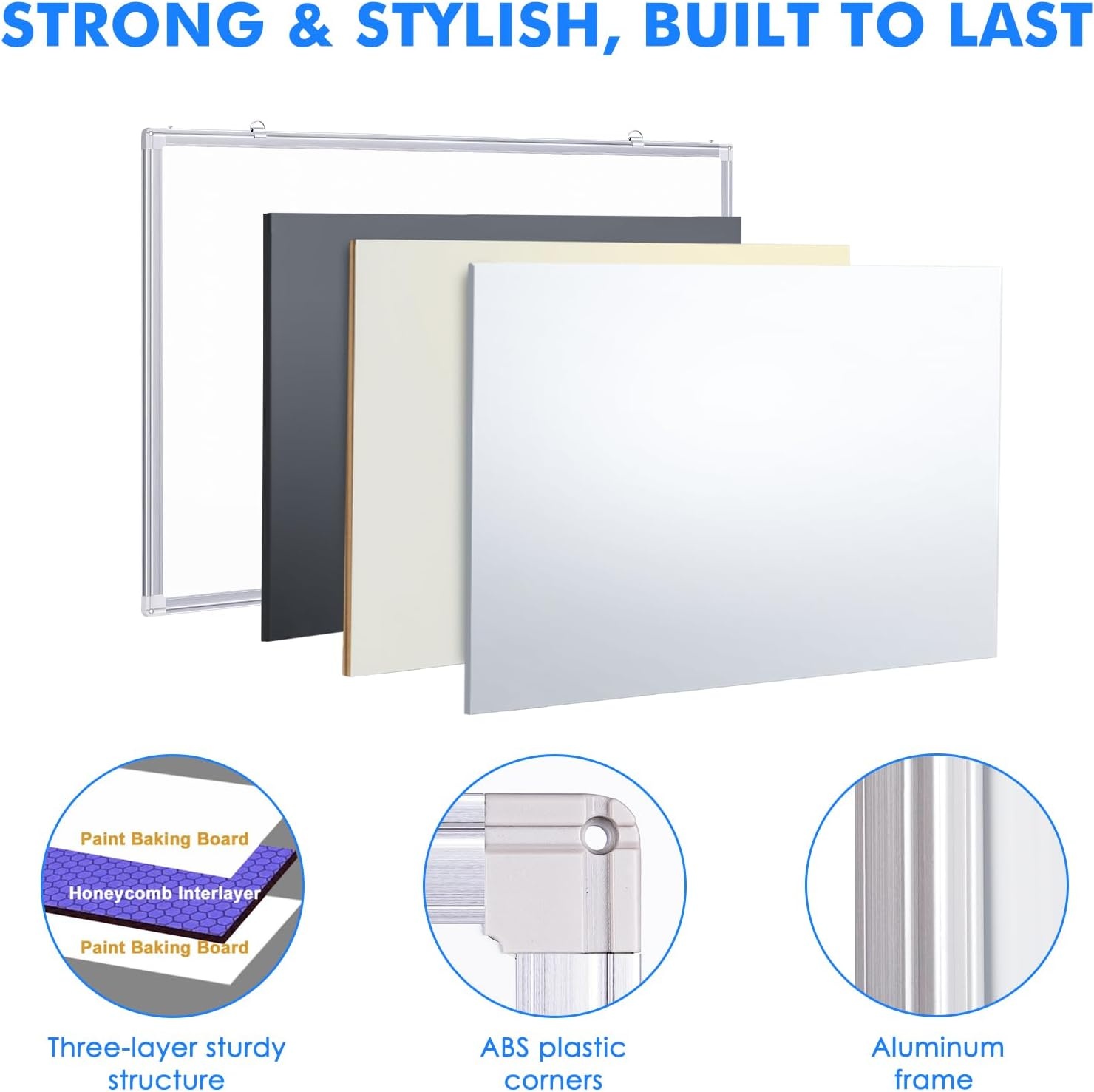 image:imageMagnetic Dry Erase Board for Doors 30x20 Inch Whiteboard with Adjustable Long Arm Hook Mount Easy to Install Portable Hanging White Board for Home Dorm Room Office Cubicle amp Small SpacesBlackSilver