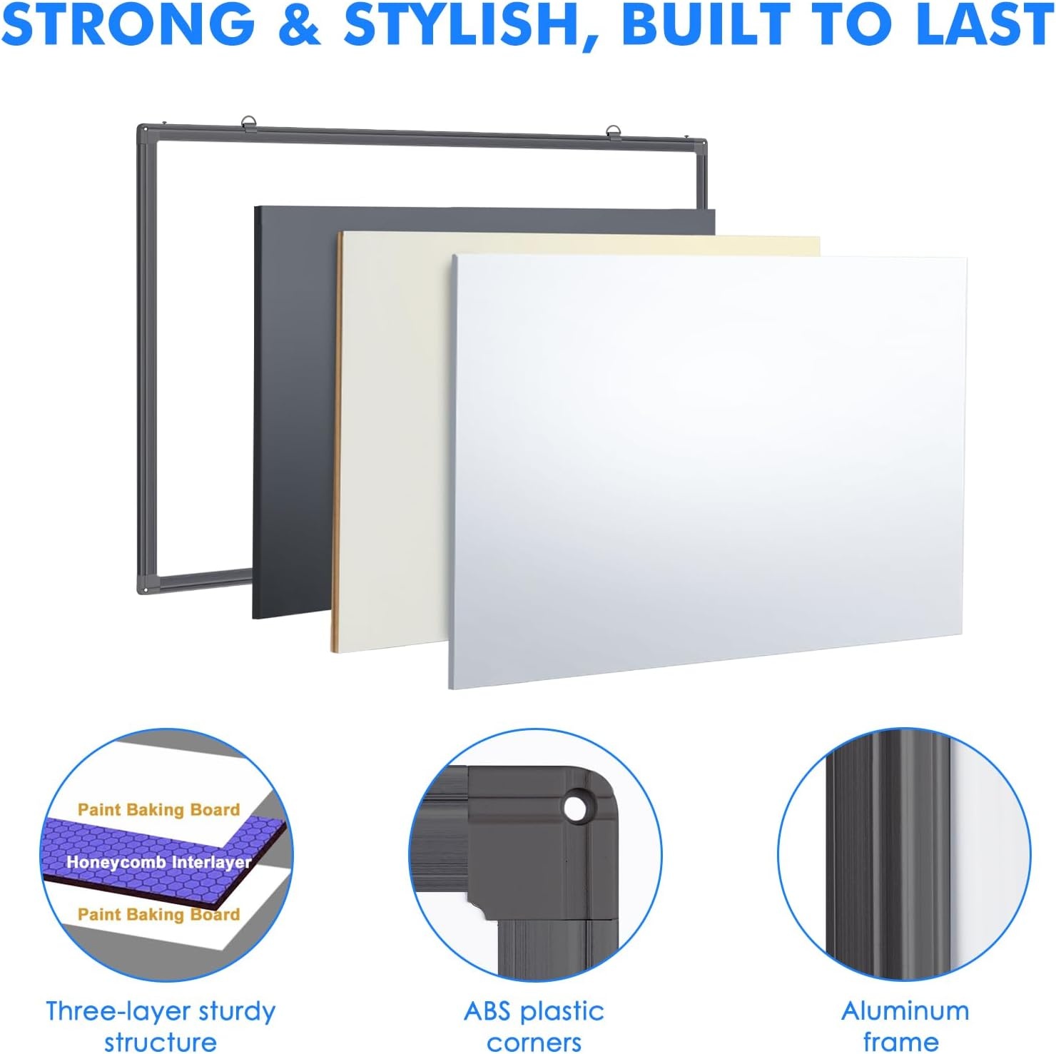 image:imageMagnetic Dry Erase Board for Doors 30x20 Inch Whiteboard with Adjustable Long Arm Hook Mount Easy to Install Portable Hanging White Board for Home Dorm Room Office Cubicle amp Small SpacesBlackBlack