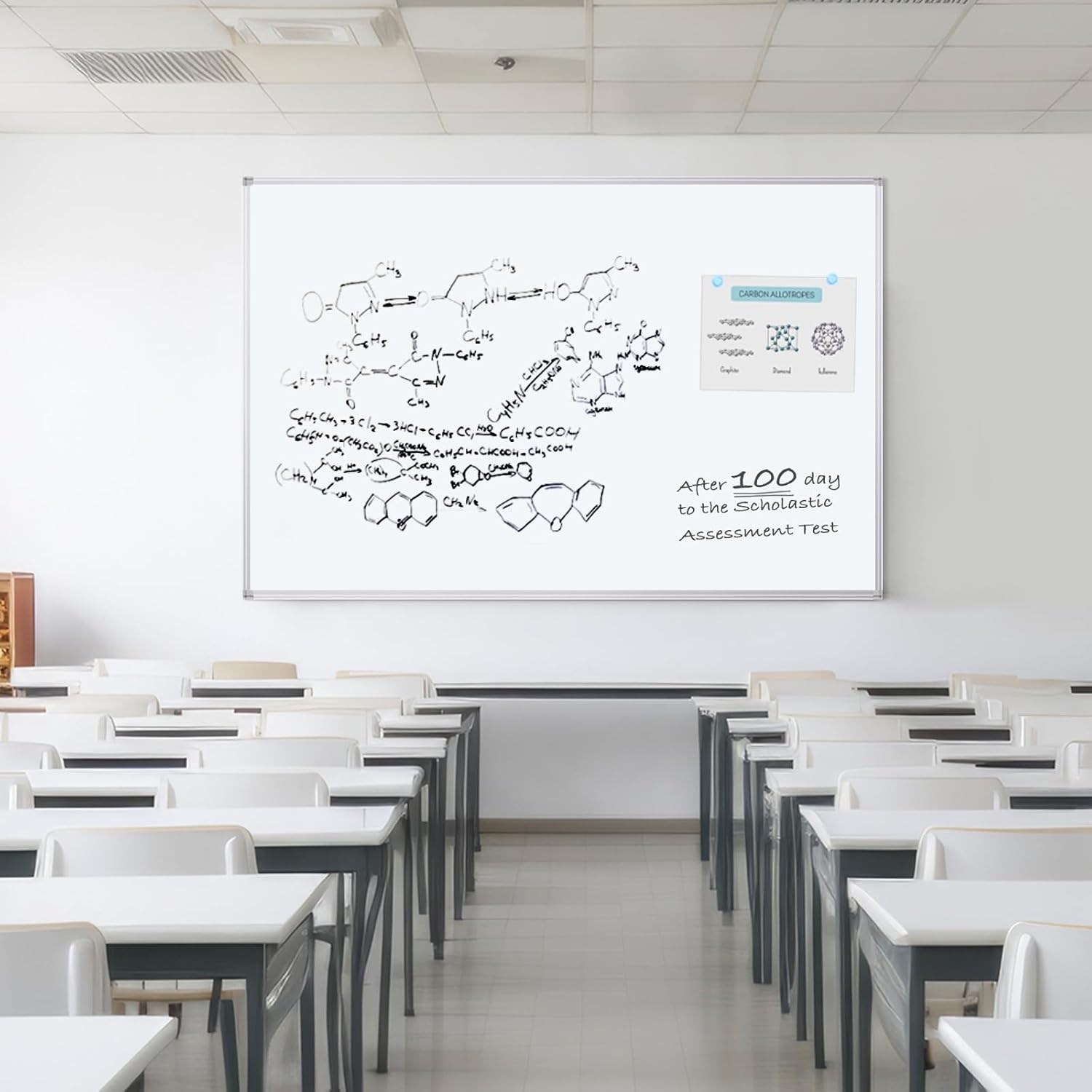image:imageMaxtek White Board Dry Erase 72 x 48 Magnetic Dry Erase Whiteboard for Wall 6 x 4 WallMounted Aluminum Frame Versatile Presentation Marker Board with a Long Pen Tray for Classroom Office amp Home72W x 48H