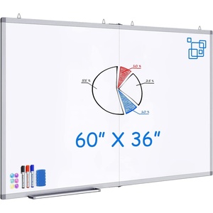 image:imageWhite Board Dry Erase 60 x 36maxtek Large Magnetic Whiteboard 5 X 3 Dry Erase Board Foldable with Long Marker Tray for WallMounted Aluminum Memo Board Supplies for Class Office amp Home60W x 36H
