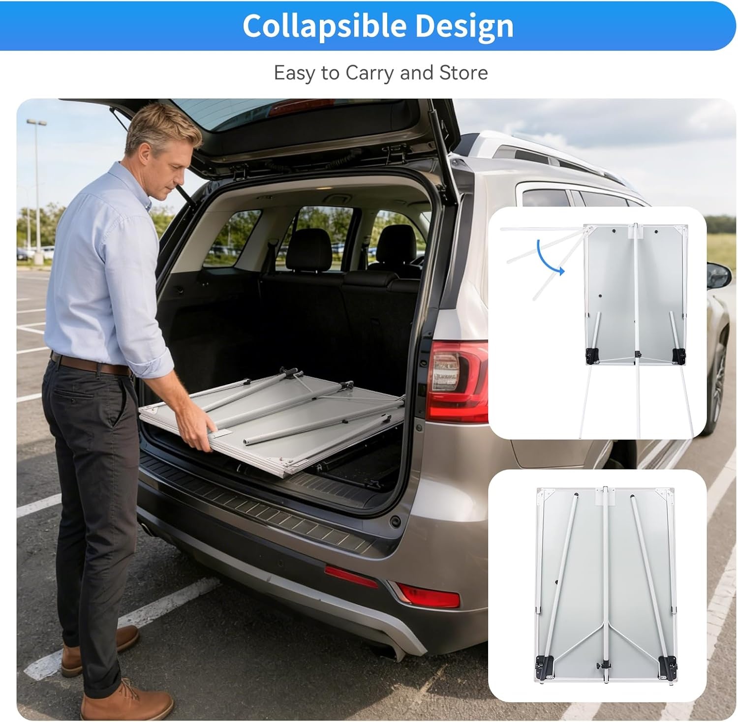 image:imageEasel Whiteboard Magnetic Portable Dry Erase 36 x 24 Tripod Height Adjustable 3 x 2 Flipchart Easel Stand White Board for Office or Teaching at Home amp Classroom 36x24 White40x28 in Silver with Arm