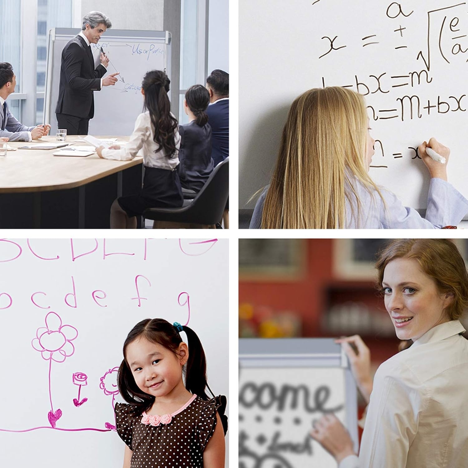 image:imagemaxtek Easel White Board Magnetic Tripod Whiteboard Portable Dry Erase Board 36 x 24 inches Flipchart Easel Board Height Adjustable 3 x 2 Portable White BoardSilver