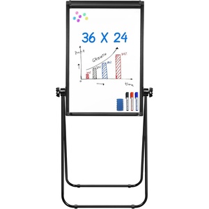 image:imageStand White Board  40x28 Magnetic Dry Erase Board Flipchart Board Double Sided Easel Board Portable Whiteboard for Classroom Home Office SuppliesBlack