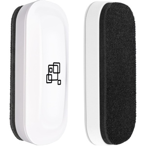 image:imagemaxtek Dry Erase Eraser Magnetic White Board Erasers  2 Pack Glass Whiteboard Eraser for Office and School Supplies Gray  WhiteWhite 2pack