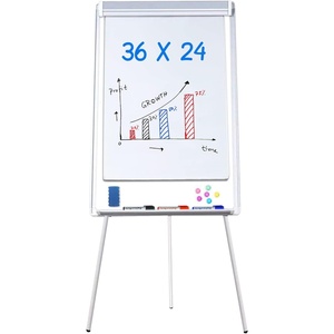 image:imagemaxtek Easel White Board  Magnetic Tripod Whiteboard Portable Dry Erase Board 36 x 24 inches Flipchart Easel Board Height Adjustable 3 x 2 Portable White BoardSilver